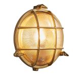 Nordlux Polperro Vägglampa Glas Mässing | 195mm - IP64 - Passande för E27