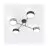 Emibig Taklampa Maga Stål Svart | Passande för 4x E14 - Max 10W