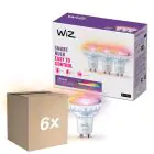 Flerpack 6x Flerpack 3x WiZ Smart LED Spot GU10 PAR16 5W 400lm 36D | Bästa Färgåtergivning - Dimbar - Ersättare 50W